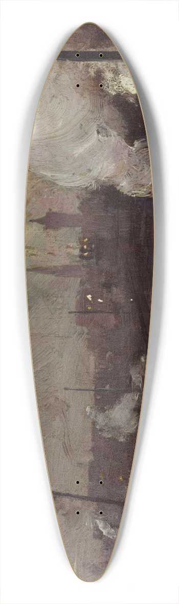 Tom Roberts - Evening train to Hawthorn 39.3 inch art pintail longboard deck
