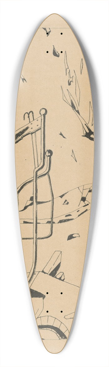 Tor Hoff - Eksperimentet 39.3 inch art pintail longboard deck