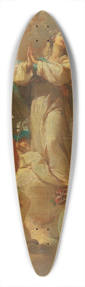 Ubaldo Gandolfi - The Immaculate Conception with Angels 39.3 inch art pintail longboard deck