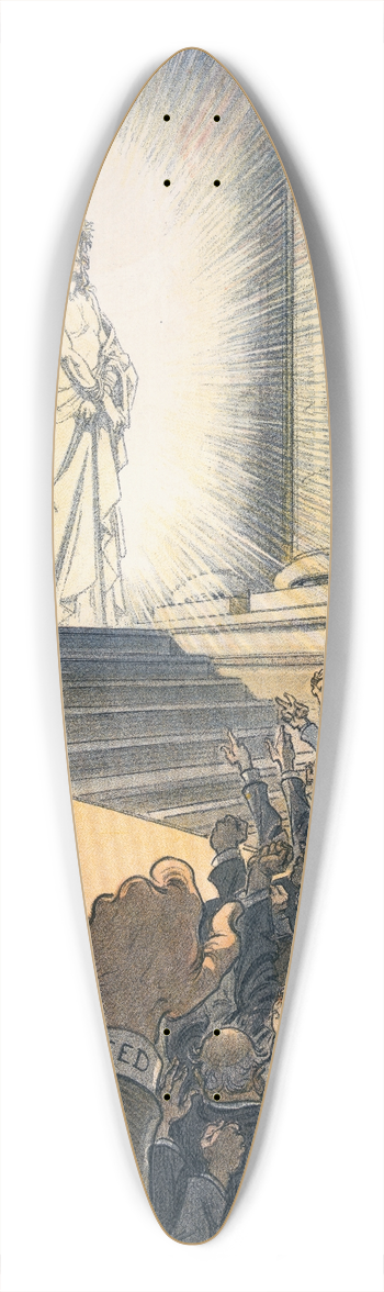 Udo Keppler - Crucify him! Crucify him 39.3 inch art pintail longboard deck