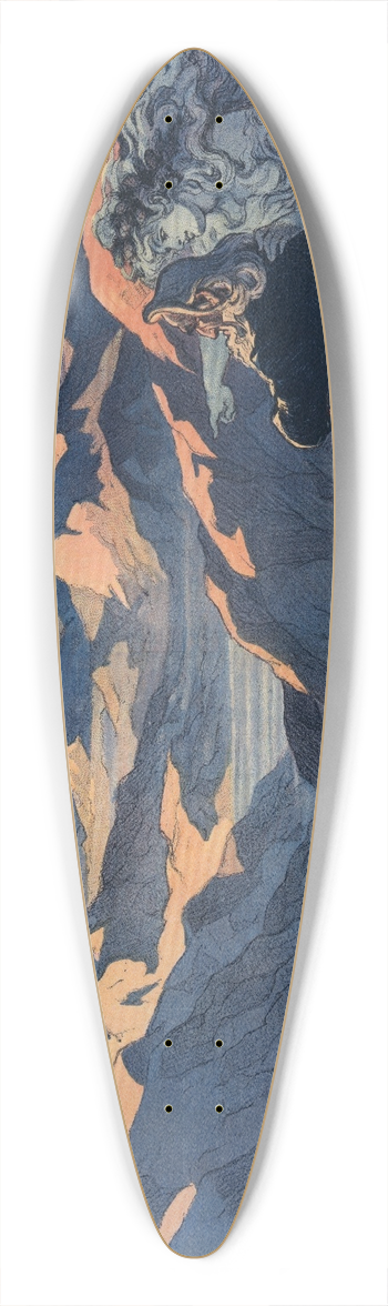 Udo Keppler - Protection! 39.3 inch art pintail longboard deck