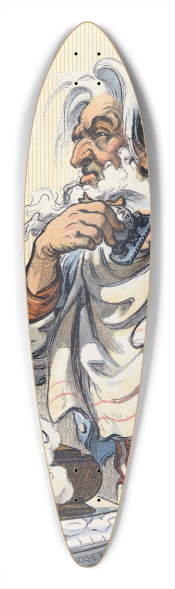 Udo Keppler - The two razors 39.3 inch art pintail longboard deck