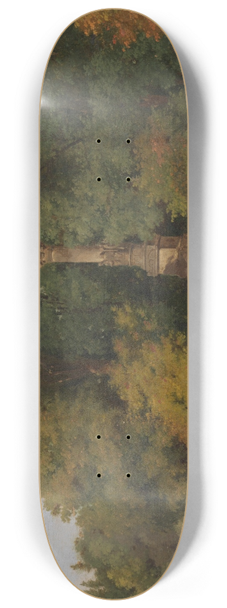 Gustav Friedrich Papperitz - Auf der Gauernitzer Elbinsel 8.25 inch art skate deck