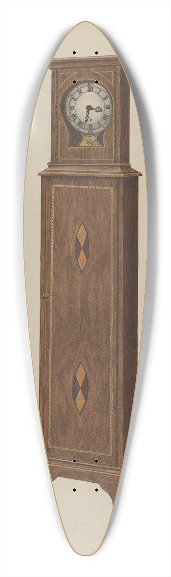 Ulrich Fischer - Shelf Clock 39.3 inch art pintail longboard deck