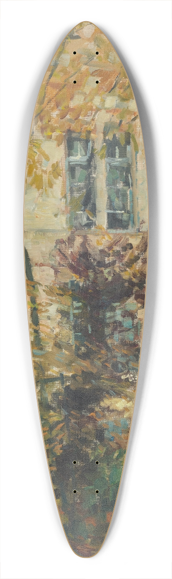 Ulrich Hbner - Haus mit Garten 39.3 inch art pintail longboard deck
