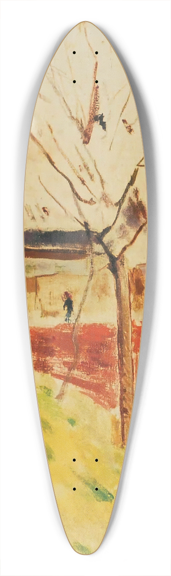 Ulvi Liegi - Il Muro Rosso 39.3 inch art pintail longboard deck