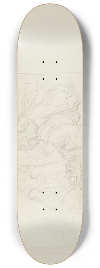 Gustav Heinrich Naecke - Rescue of Moses 8.25 inch art skate deck