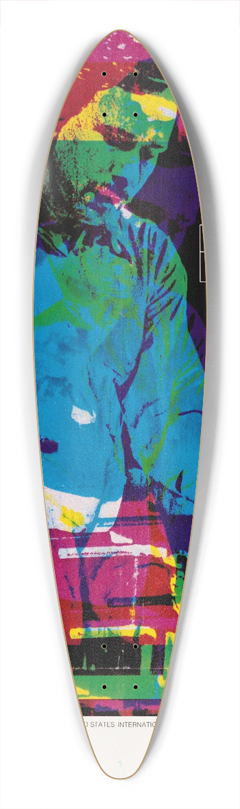 U.S. Information Agency - Gary Burton 39.3 inch art pintail longboard deck