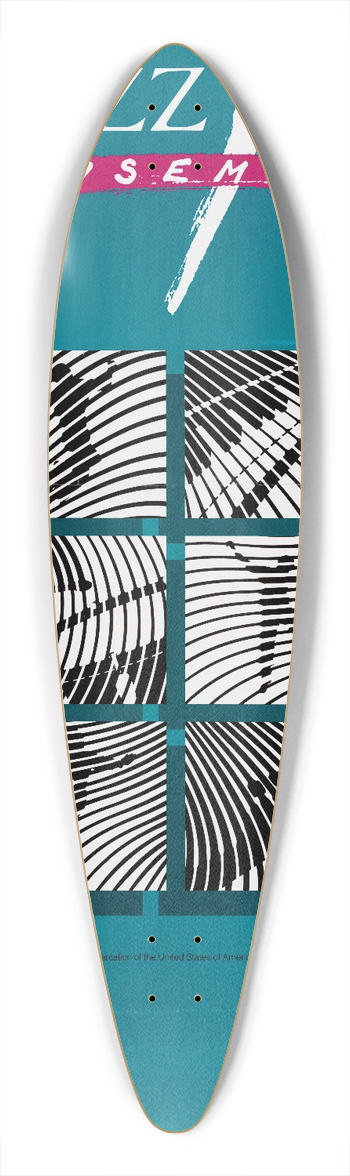U.S. Information Agency - Jazz Tap Ensemble 39.3 inch art pintail longboard deck