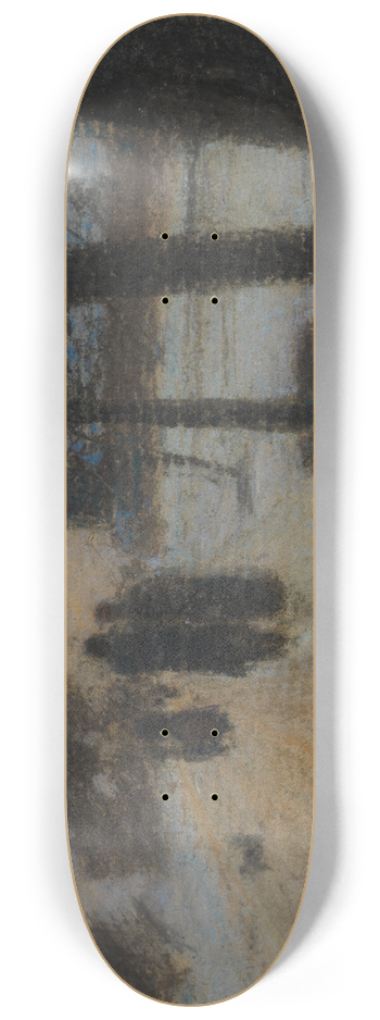 Gustav Kampmann - Spaziergnger auf schneebedeckter Strasse am Abend 8.25 inch art skate deck