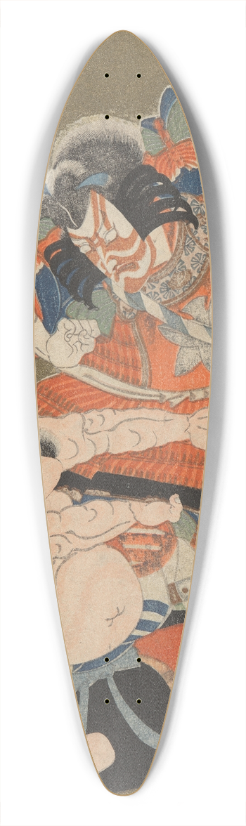 Utagawa Kunisada (Toyokuni III) - A Duel; Two Warriors 39.3 inch art pintail longboard deck