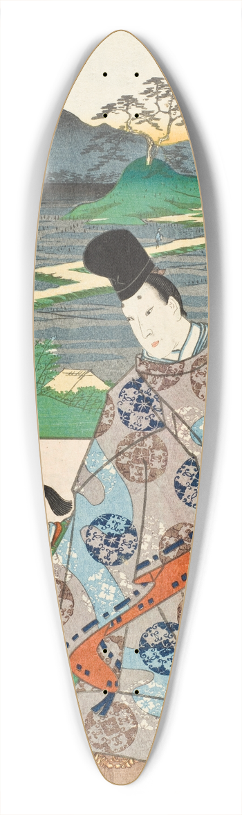 Utagawa Kunisada (Toyokuni III) - Chiry 39.3 inch art pintail longboard deck