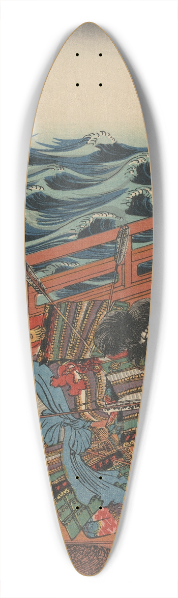 Utagawa Kuniyoshi - Saga gor mitsutoki 39.3 inch art pintail longboard deck