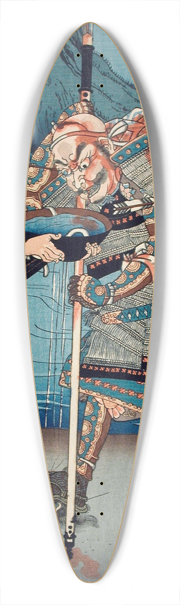 Utagawa Kuniyoshi - Yamamoto Kansuke Haruyuki 39.3 inch art pintail longboard deck