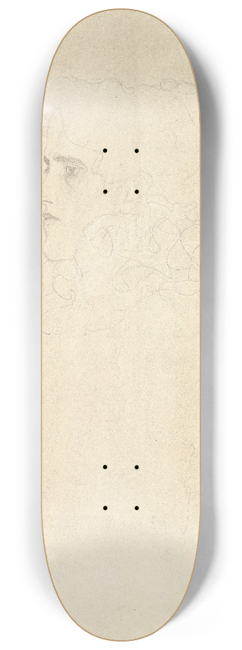 Gustav Klimt - Bildnis einer Frau im Profil mit Rschenkragen 8.25 inch art skate deck