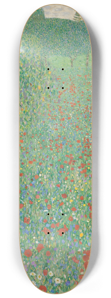 Gustav Klimt - Blhender Mohn Mohnwiese 8.25 inch art skate deck