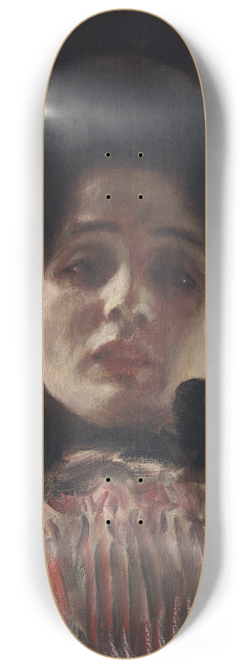 Gustav Klimt - Dame en face mit plisiertem Kleid 8.25 inch art skate deck