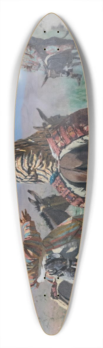Vasily Vereshchagin - Mullahs going to Bazaar 39.3 inch art pintail longboard deck
