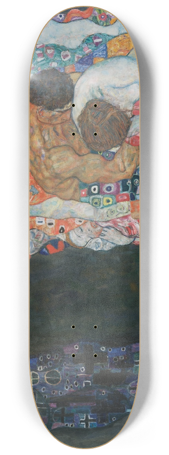 Gustav Klimt - Death and Life 8.25 inch art skate deck