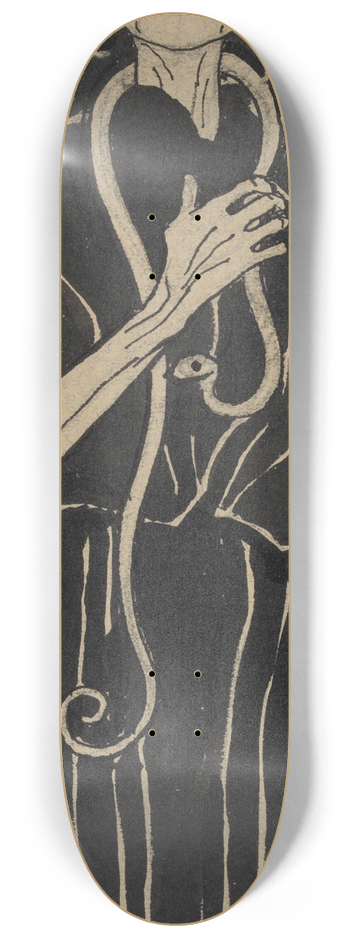 Gustav Klimt - Der Neid 8.25 inch art skate deck