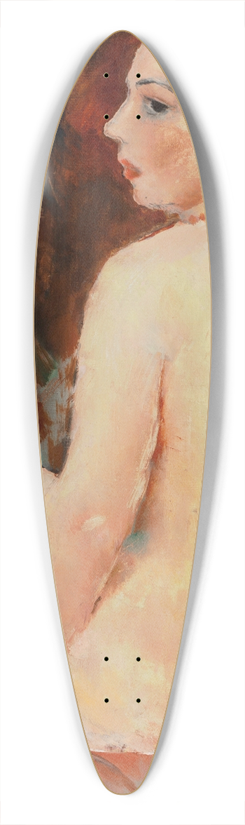 Vera Rockline - Nu au collier rouge 39.3 inch art pintail longboard deck