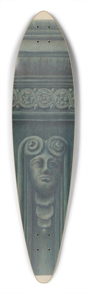 Vera Van Voris - Cast Iron Pillar 39.3 inch art pintail longboard deck