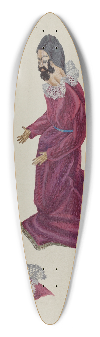 Verna Tallman - Rag Doll 39.3 inch art pintail longboard deck