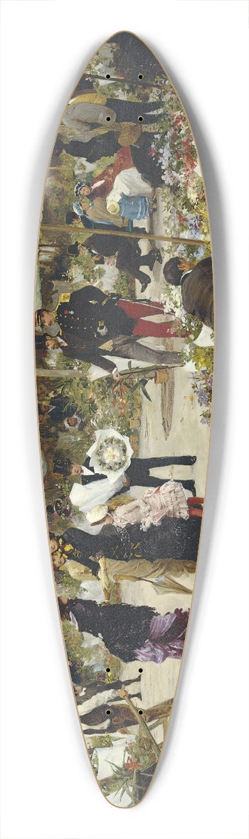 Victor Gabriel Gilbert - The Lower Market, Paris 39.3 inch art pintail longboard deck