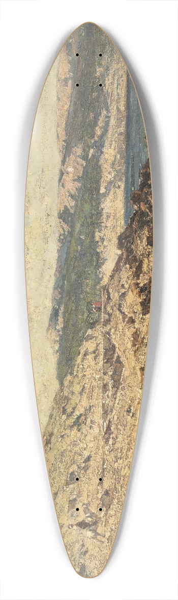 Victor Huguet - Horses Drinking 39.3 inch art pintail longboard deck