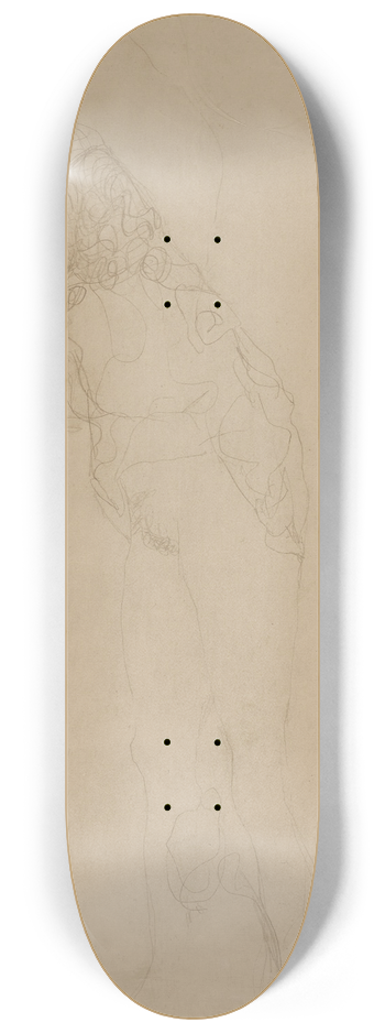 Gustav Klimt - Liegender Halbakt nach rechts 8.25 inch art skate deck