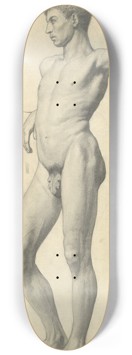 Gustav Klimt - Mnnlicher Akademieakt 8.25 inch art skate deck