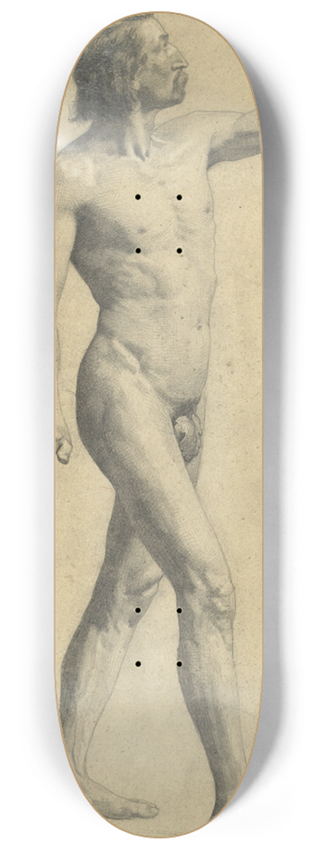 Gustav Klimt - Mnnlicher Akademieakt in Bewegung 8.25 inch art skate deck