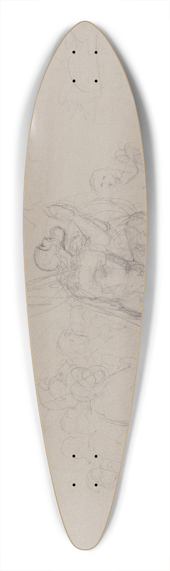 Victor Mller - Eine Schar kniend Betender, der vordere ein Krieger mit Banner 39.3 inch art pintail longboard deck