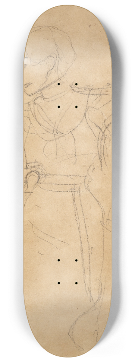 Gustav Klimt - Neben einem Lehnstuhl Stehende 8.25 inch art skate deck