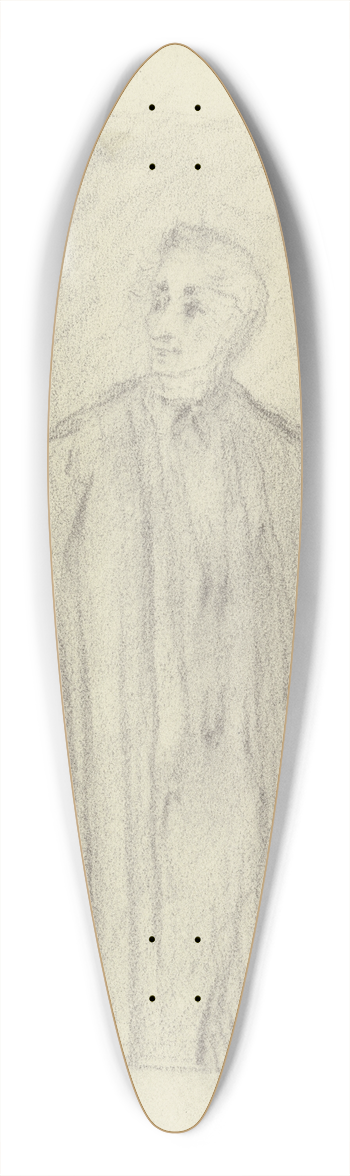 Victor Mller - Kniebild eines Mannes in langem, talarartigem Rock 39.3 inch art pintail longboard deck