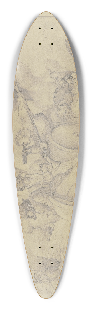 Victor Mller - Pursued smugglers 39.3 inch art pintail longboard deck