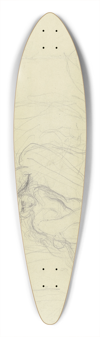 Victor Mller - Titania and Bottom 39.3 inch art pintail longboard deck