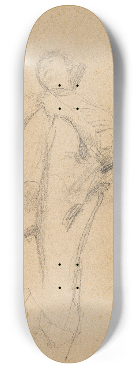 Gustav Klimt - Standing woman with raised right arm 8.25 inch art skate deck