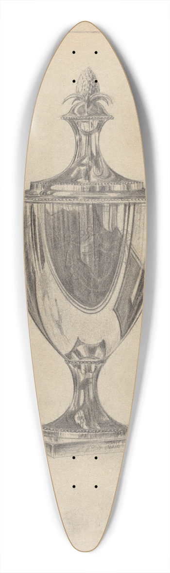 Vincent Carano - Silver Sugar Urn 39.3 inch art pintail longboard deck