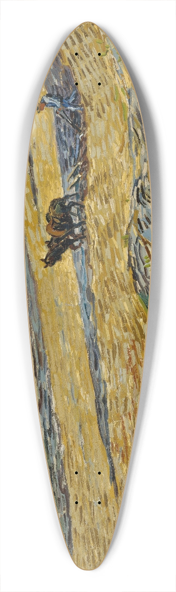Vincent van Gogh - Enclosed Field with Ploughman 39.3 inch art pintail longboard deck