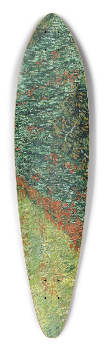 Vincent van Gogh - Field with Poppies 39.3 inch art pintail longboard deck