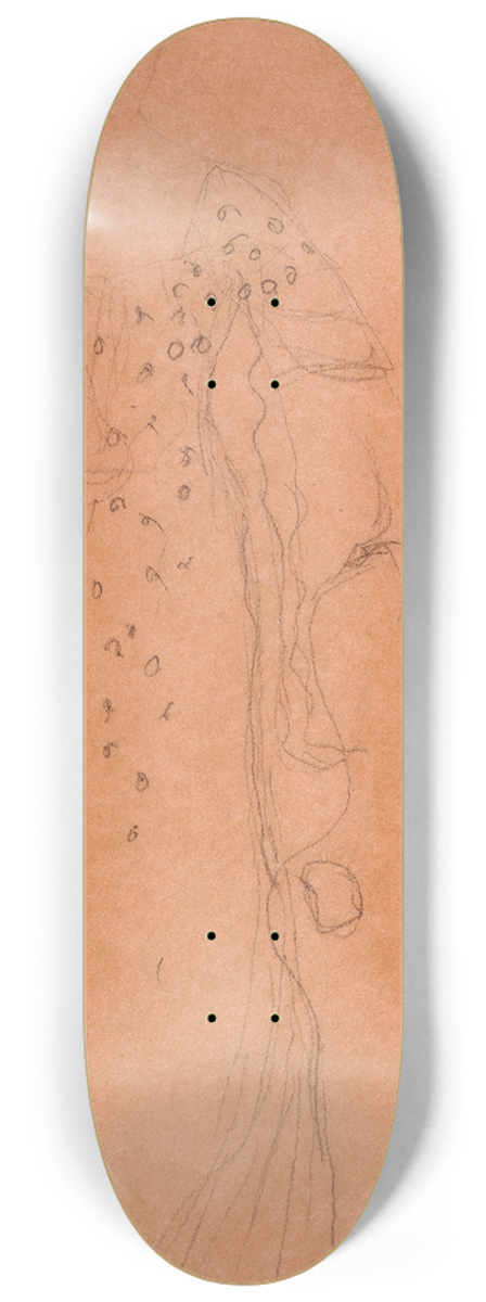Gustav Klimt - Study for Portrait of Adele Bloch-Bauer I 8.25 inch art skate deck