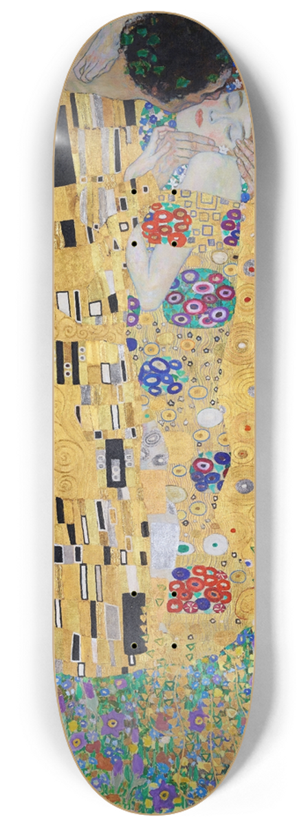 Gustav Klimt - The kiss (lovers) 8.25 inch art skate deck