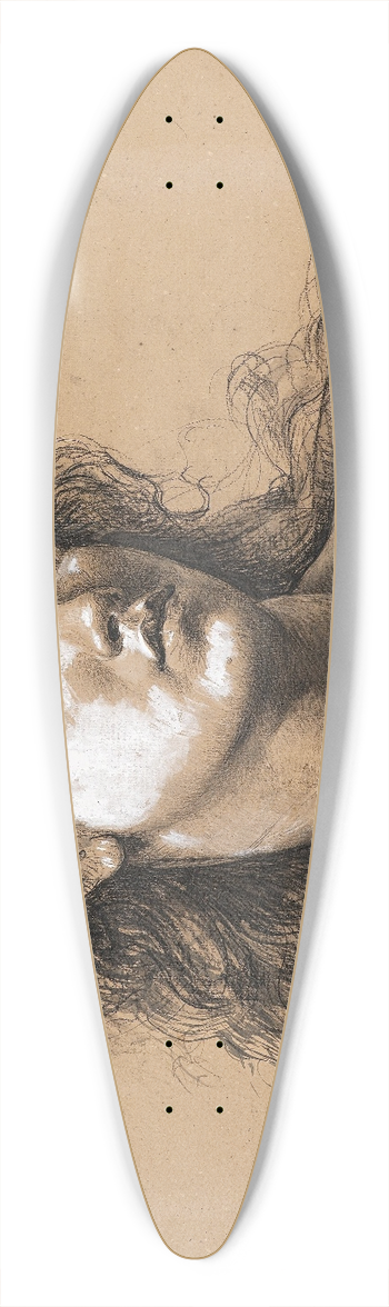 Vincenzo Gemito - Portrait 39.3 inch art pintail longboard deck