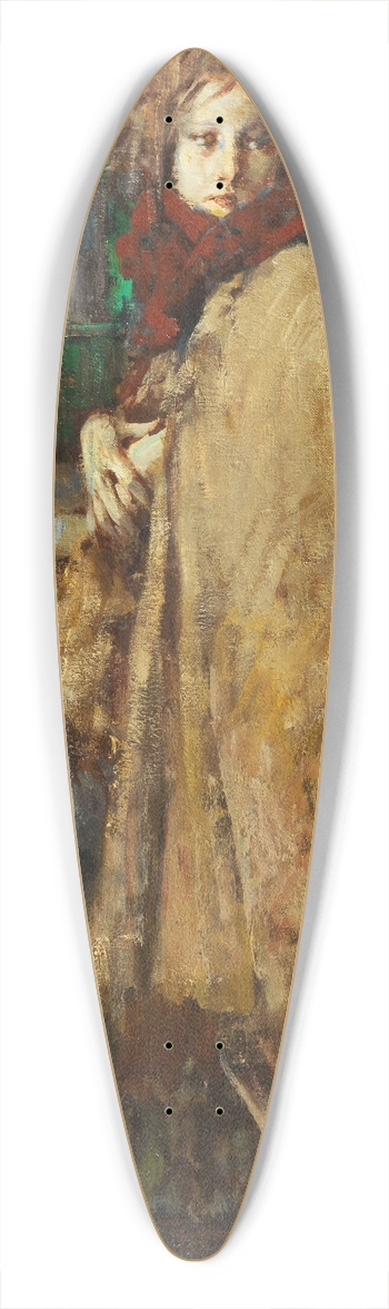 Vincenzo Irolli - On a rainy day 39.3 inch art pintail longboard deck