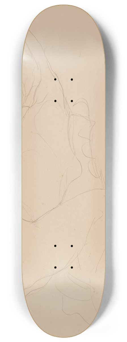 Gustav Klimt - Zusammengekauerter Halbakt nach rechts 8.25 inch art skate deck