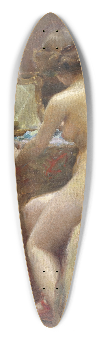 Vlaho Bukovac - Vor dem Toilettespiegel 39.3 inch art pintail longboard deck