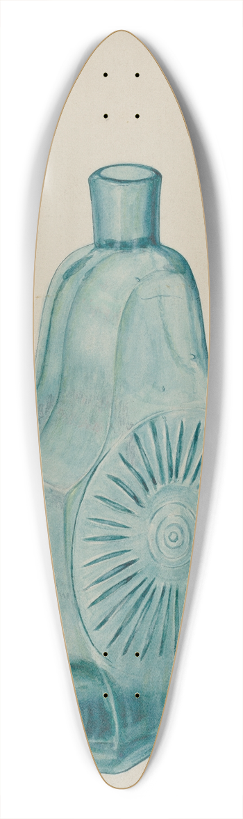V.L. Vance - Blue-Green Flask 39.3 inch art pintail longboard deck