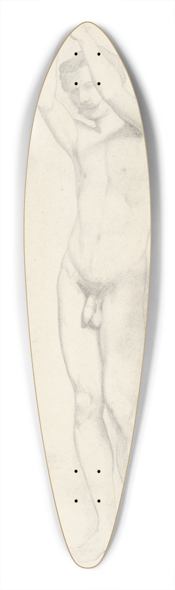 Vojtech Klimkovi - Nude man 39.3 inch art pintail longboard deck