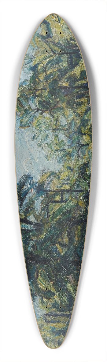 Waldemar Rsler - Baumlandschaft 39.3 inch art pintail longboard deck